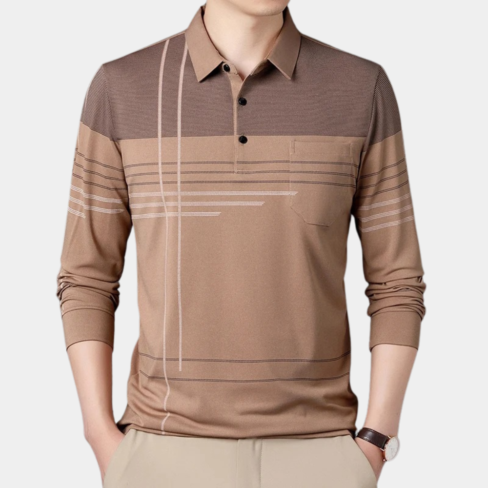 Fedor - The essence of elegance: a stylish and versatile men's long-sleeved polo shirt, ideal for any occasion!