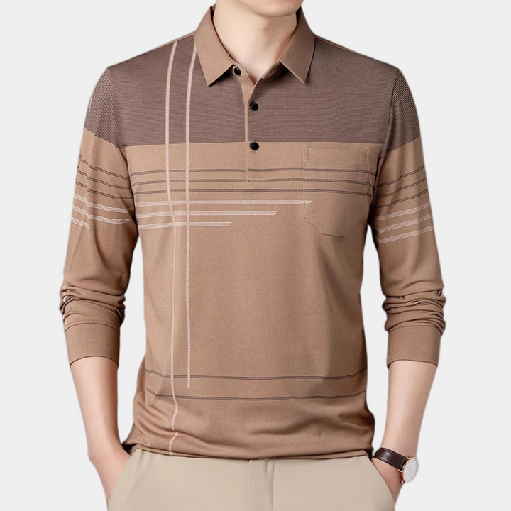 Fedor - The essence of elegance: a stylish and versatile men's long-sleeved polo shirt, ideal for any occasion!
