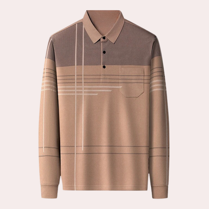 Fedor - The essence of elegance: a stylish and versatile men's long-sleeved polo shirt, ideal for any occasion!