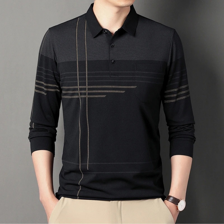 Fedor - The essence of elegance: a stylish and versatile men's long-sleeved polo shirt, ideal for any occasion!