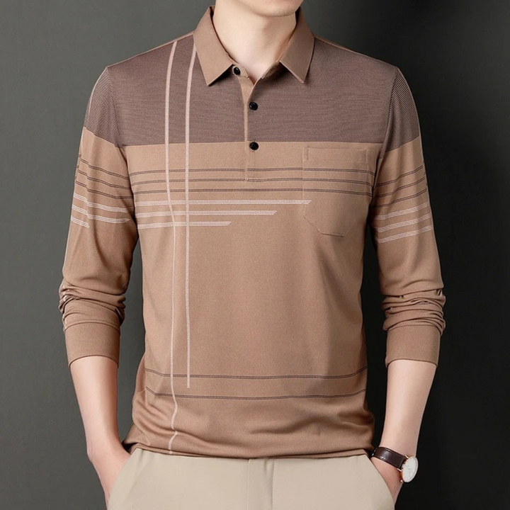 Fedor - The essence of elegance: a stylish and versatile men's long-sleeved polo shirt, ideal for any occasion!