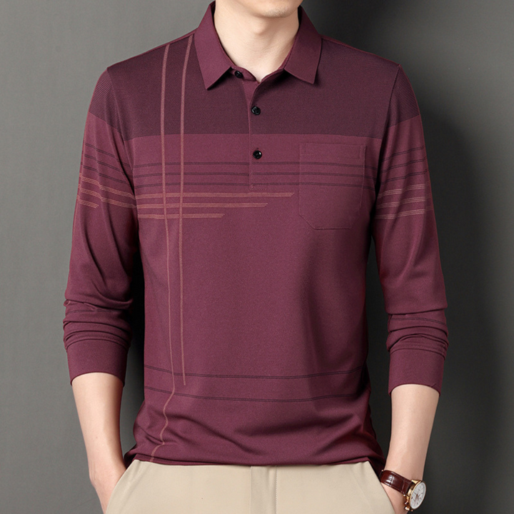 Fedor - The essence of elegance: a stylish and versatile men's long-sleeved polo shirt, ideal for any occasion!