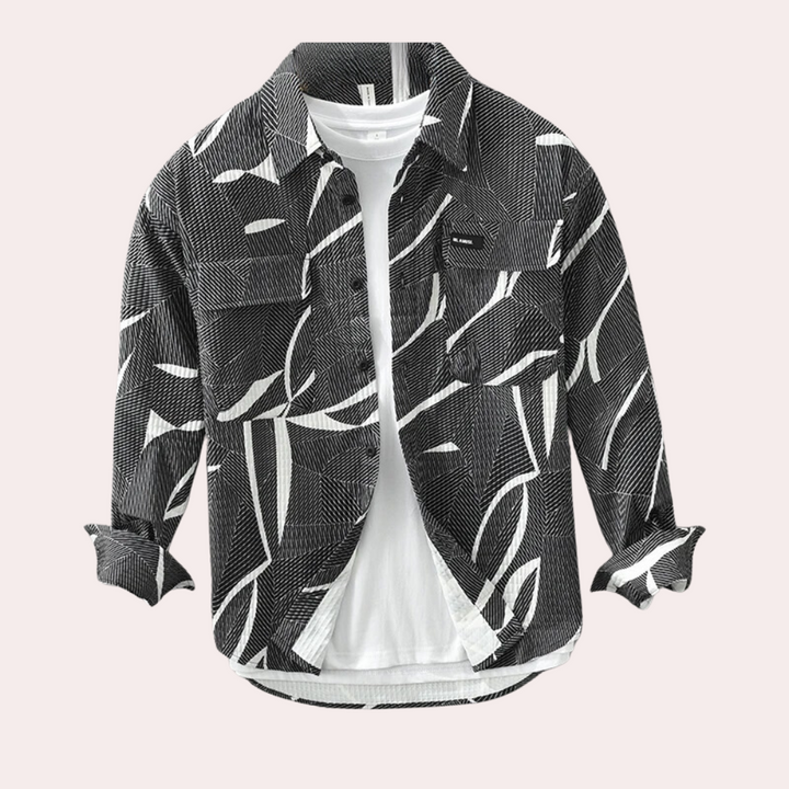Stylish polo shirt with fashionable print for men - Peter