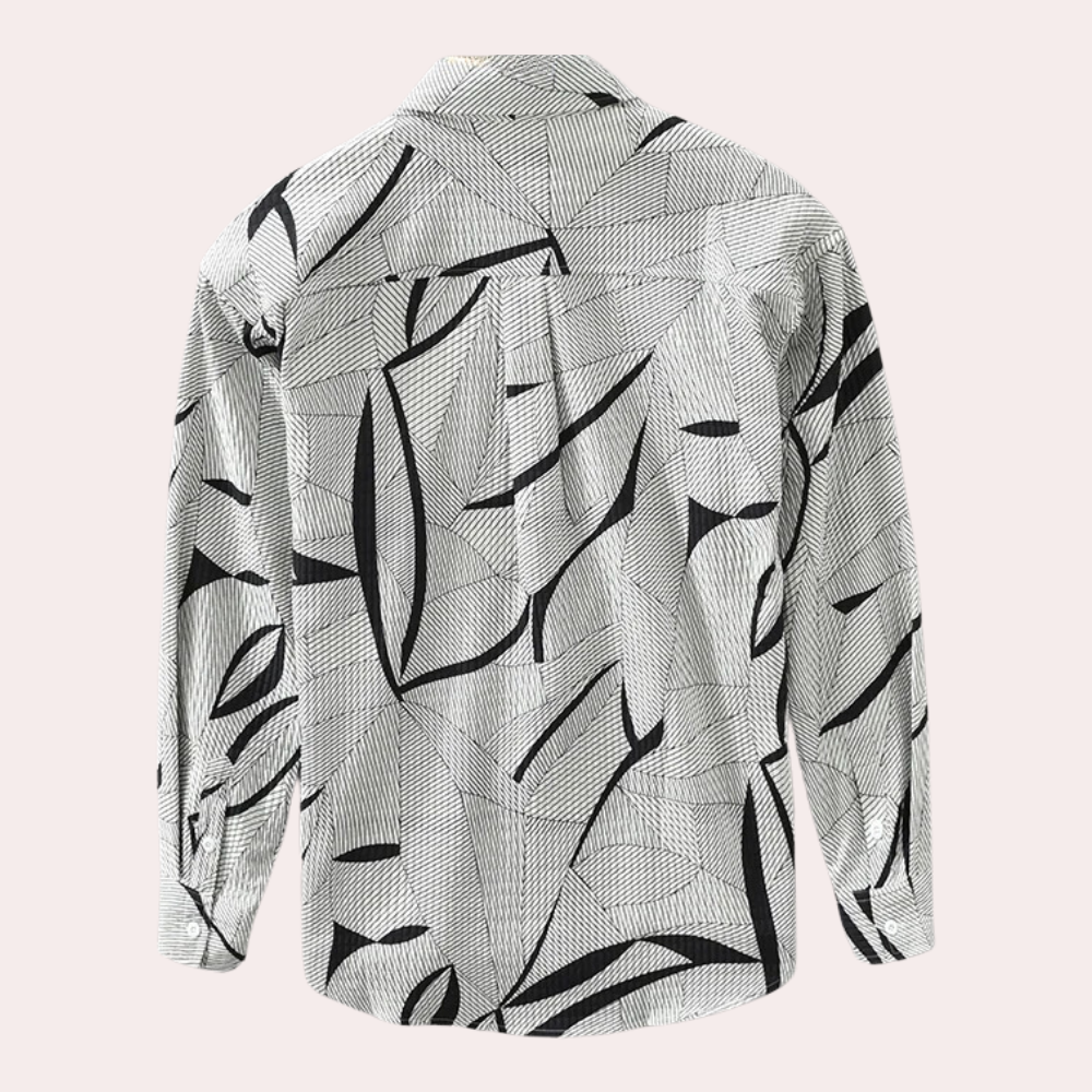 Stylish polo shirt with fashionable print for men - Peter