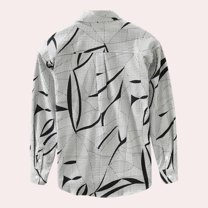 Stylish polo shirt with fashionable print for men - Peter