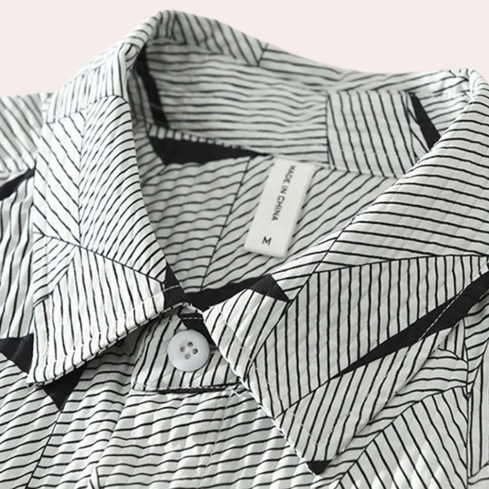 Stylish polo shirt with fashionable print for men - Peter