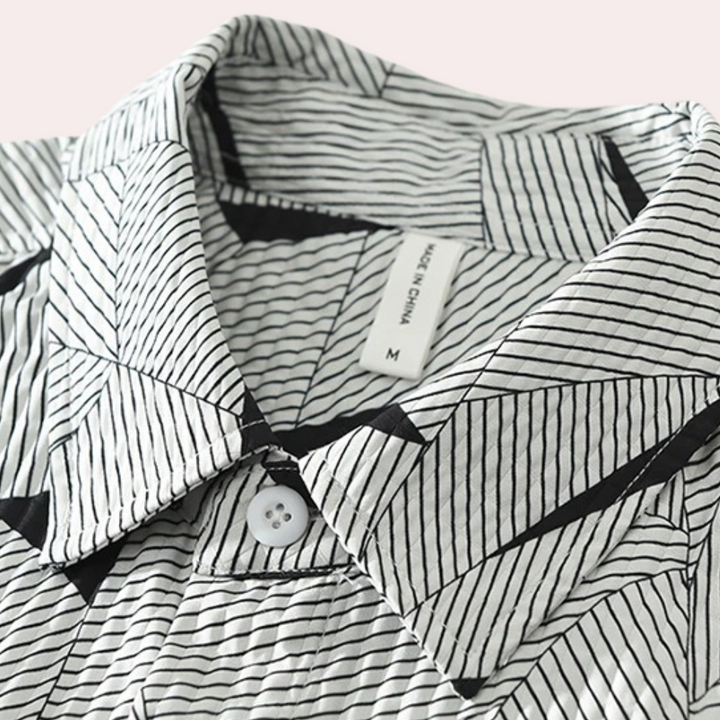 Stylish polo shirt with fashionable print for men - Peter