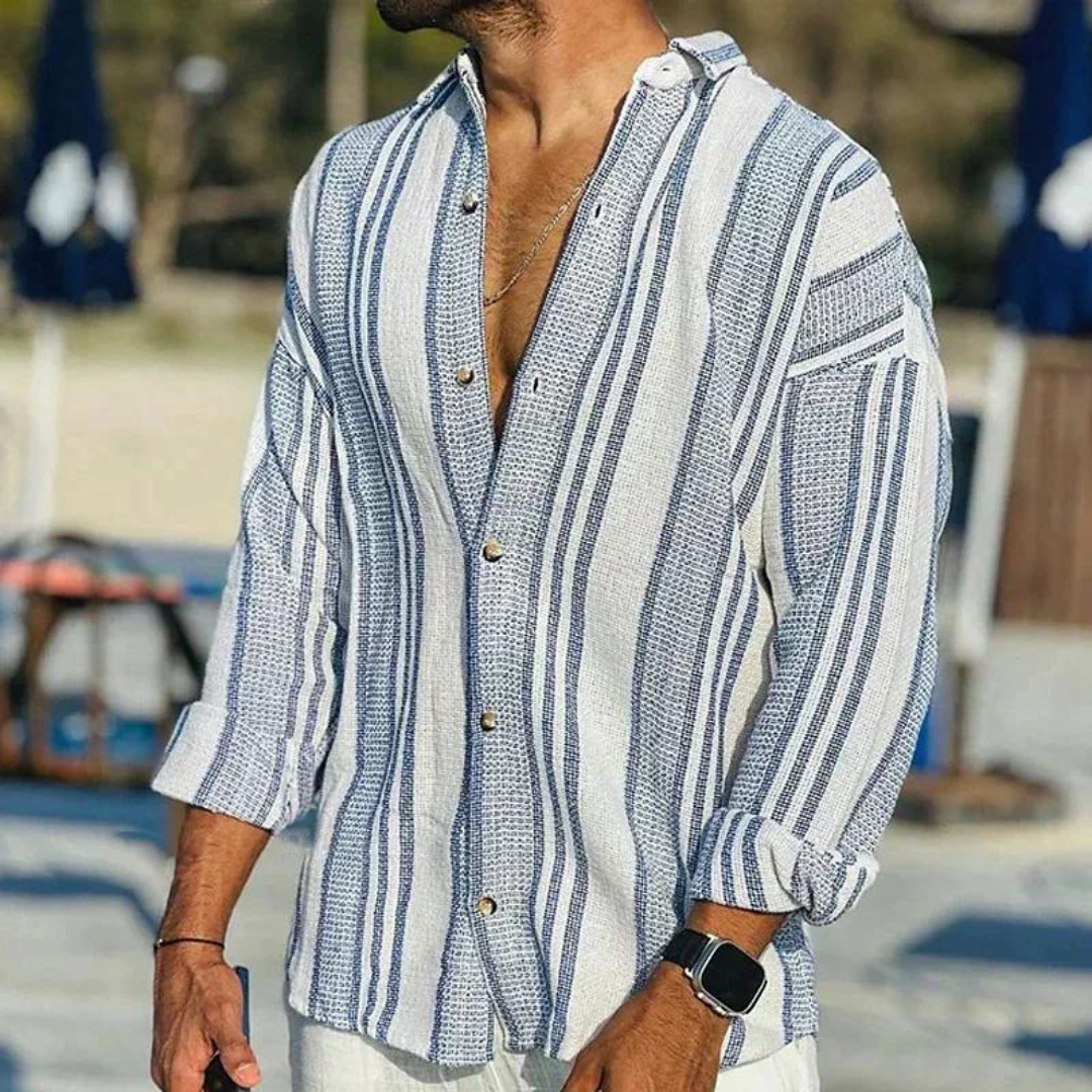 Adrian men's shirt with a refreshing nautical design for a stylish look