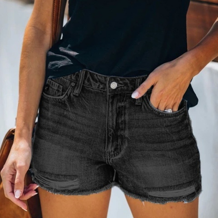 Stylish Violaine fringed summer shorts for women
