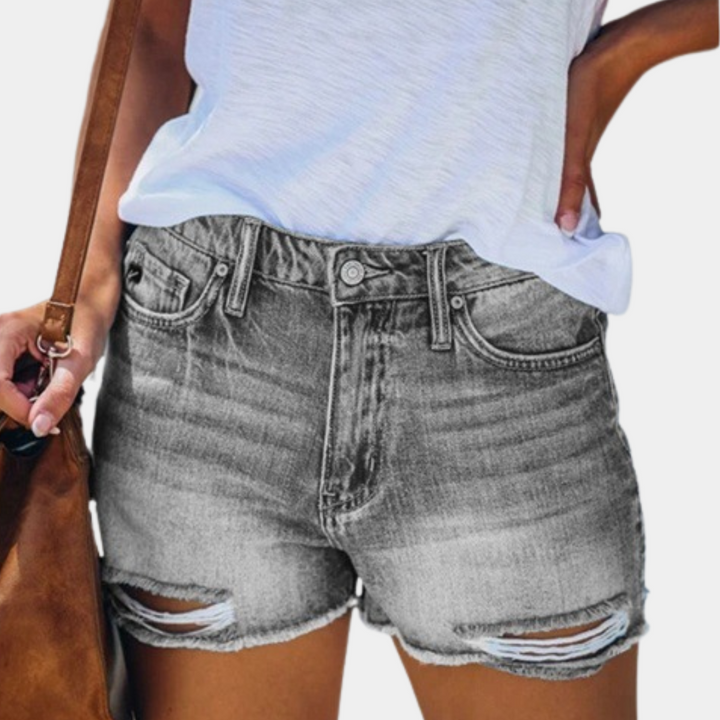 Stylish Violaine fringed summer shorts for women