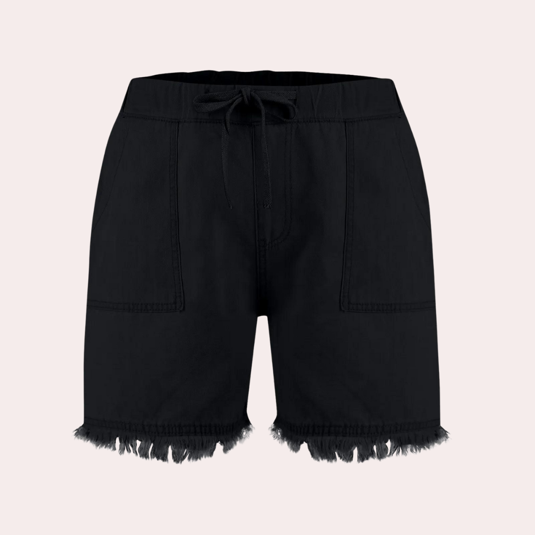 Delfine - Stylish women's shorts with practical side pockets for effortless elegance