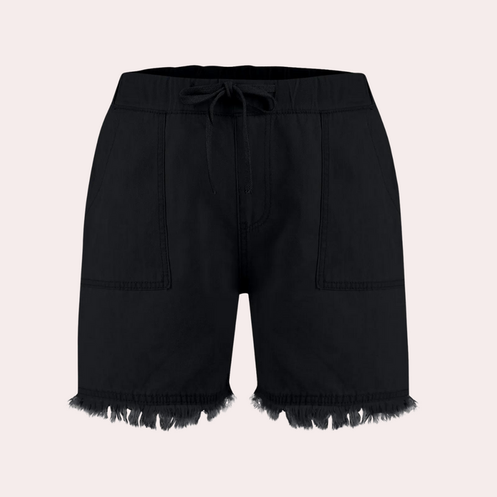 Delfine - Stylish women's shorts with practical side pockets for effortless elegance