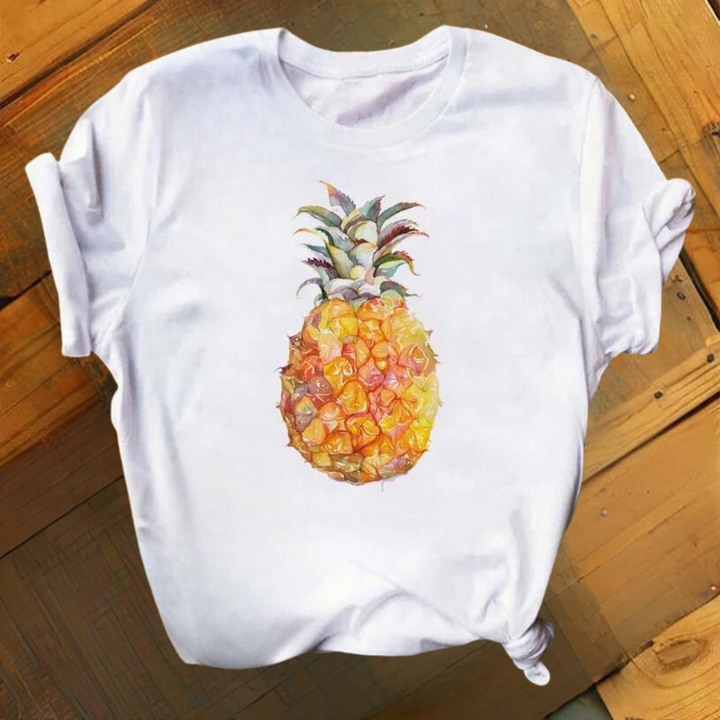 Women's chic Marisol shirt with charming bright pineapples