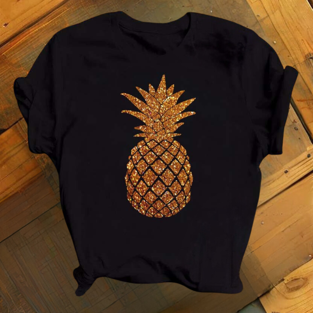 Women's chic Marisol shirt with charming bright pineapples
