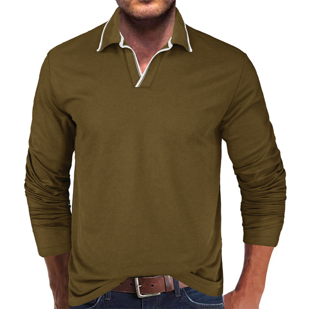 Elegant men's T-shirt with pointed neckline: comfort and style from Cipactli