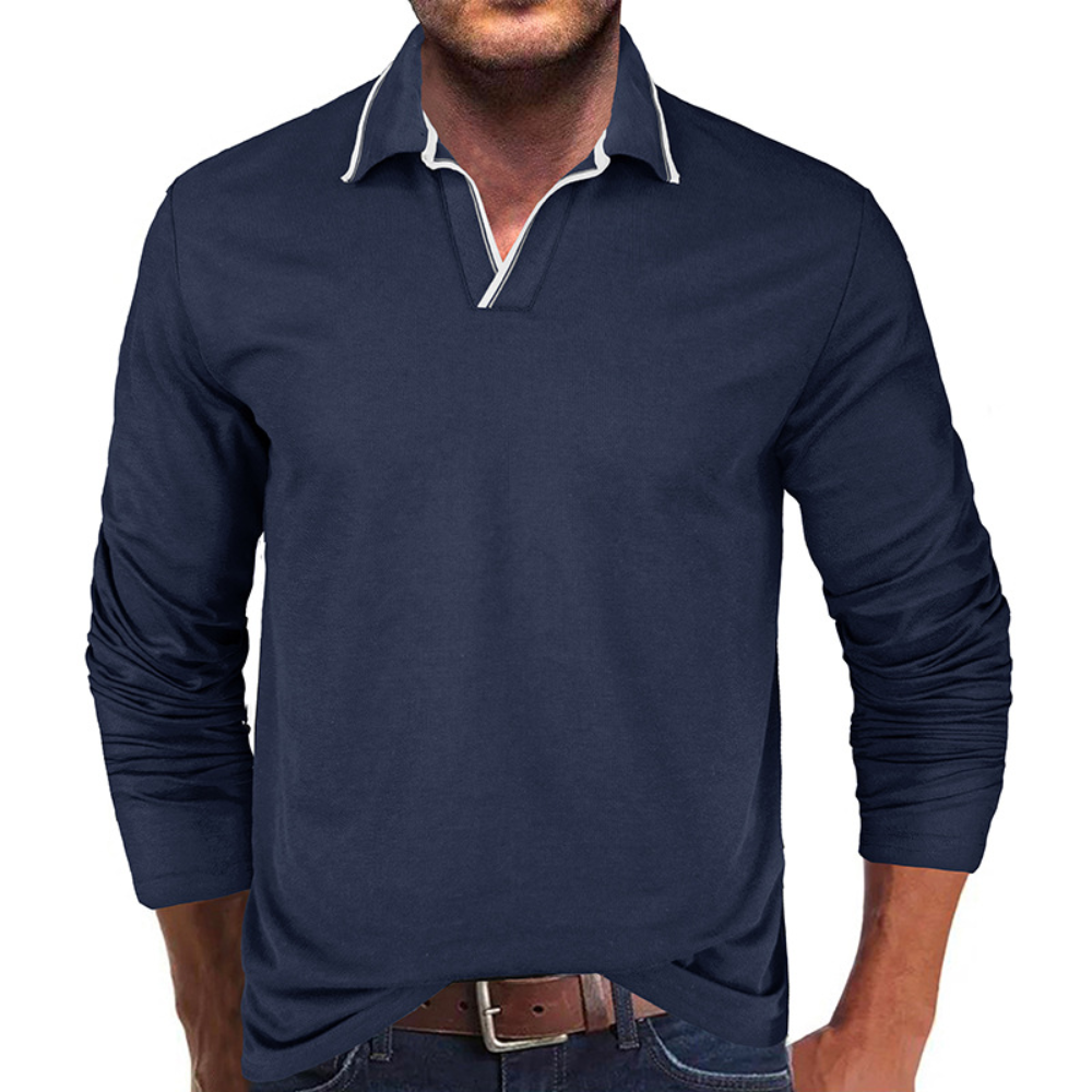 Elegant men's T-shirt with pointed neckline: comfort and style from Cipactli