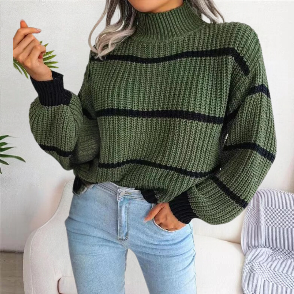Celine - Elegant women's jumper with high collar, combining the latest trends with unparalleled comfort