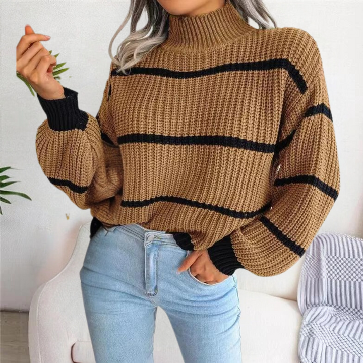 Celine - Elegant women's jumper with high collar, combining the latest trends with unparalleled comfort