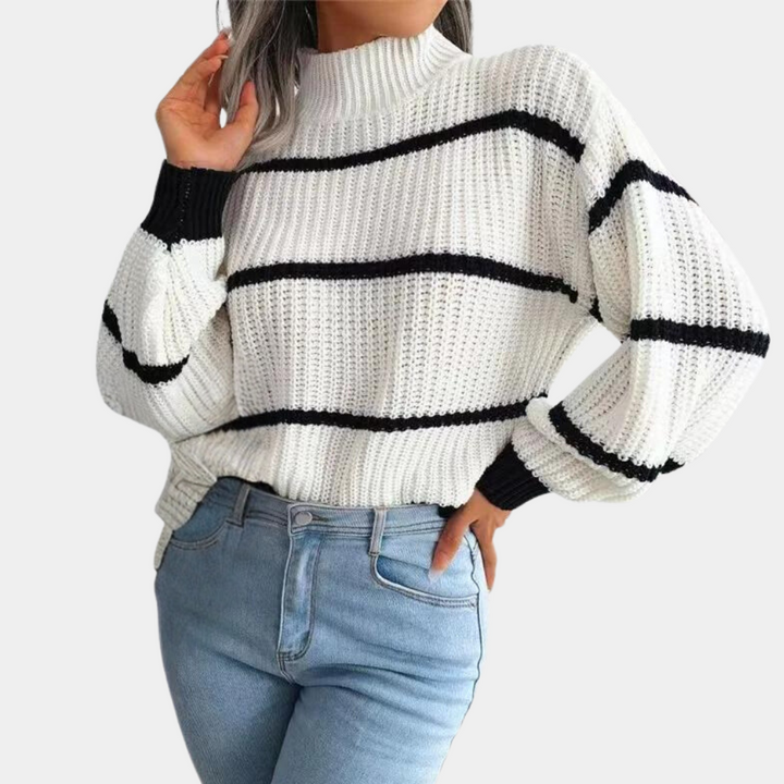 Celine - Elegant women's jumper with high collar, combining the latest trends with unparalleled comfort