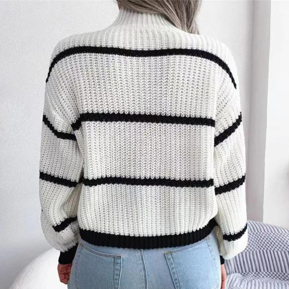Celine - Elegant women's jumper with high collar, combining the latest trends with unparalleled comfort