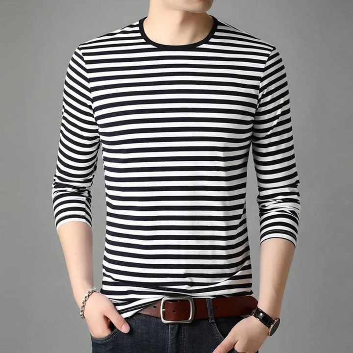 Elegant long-sleeved Dusan shirt: a fashionable striped choice for modern men