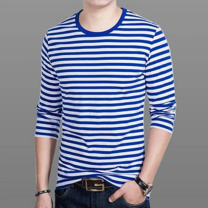 Elegant long-sleeved Dusan shirt: a fashionable striped choice for modern men