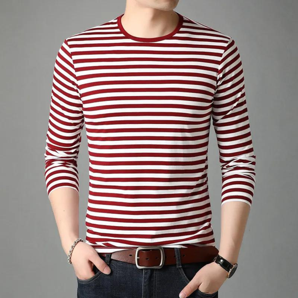 Elegant long-sleeved Dusan shirt: a fashionable striped choice for modern men