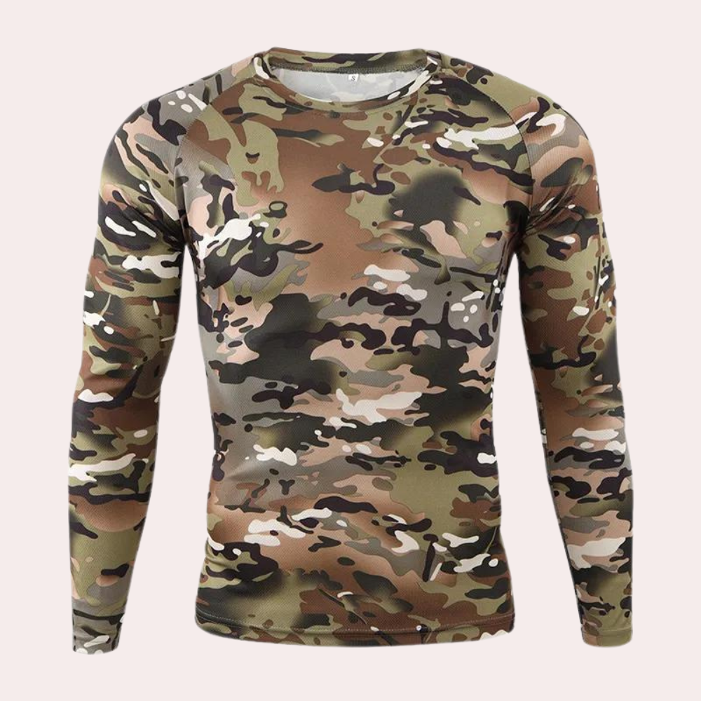 Men's Ludvig long sleeve shirt - Stylish elegance in camouflage!