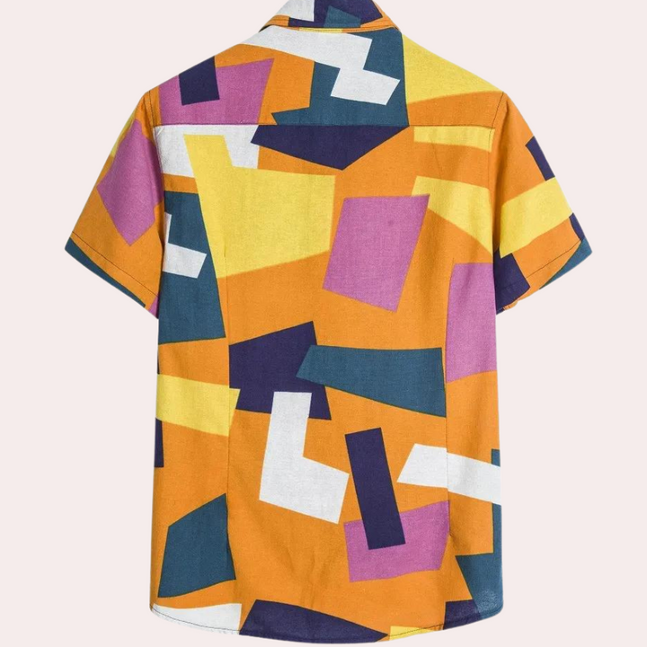 Stylish men's shirt with elegant geometric pattern - Manfred