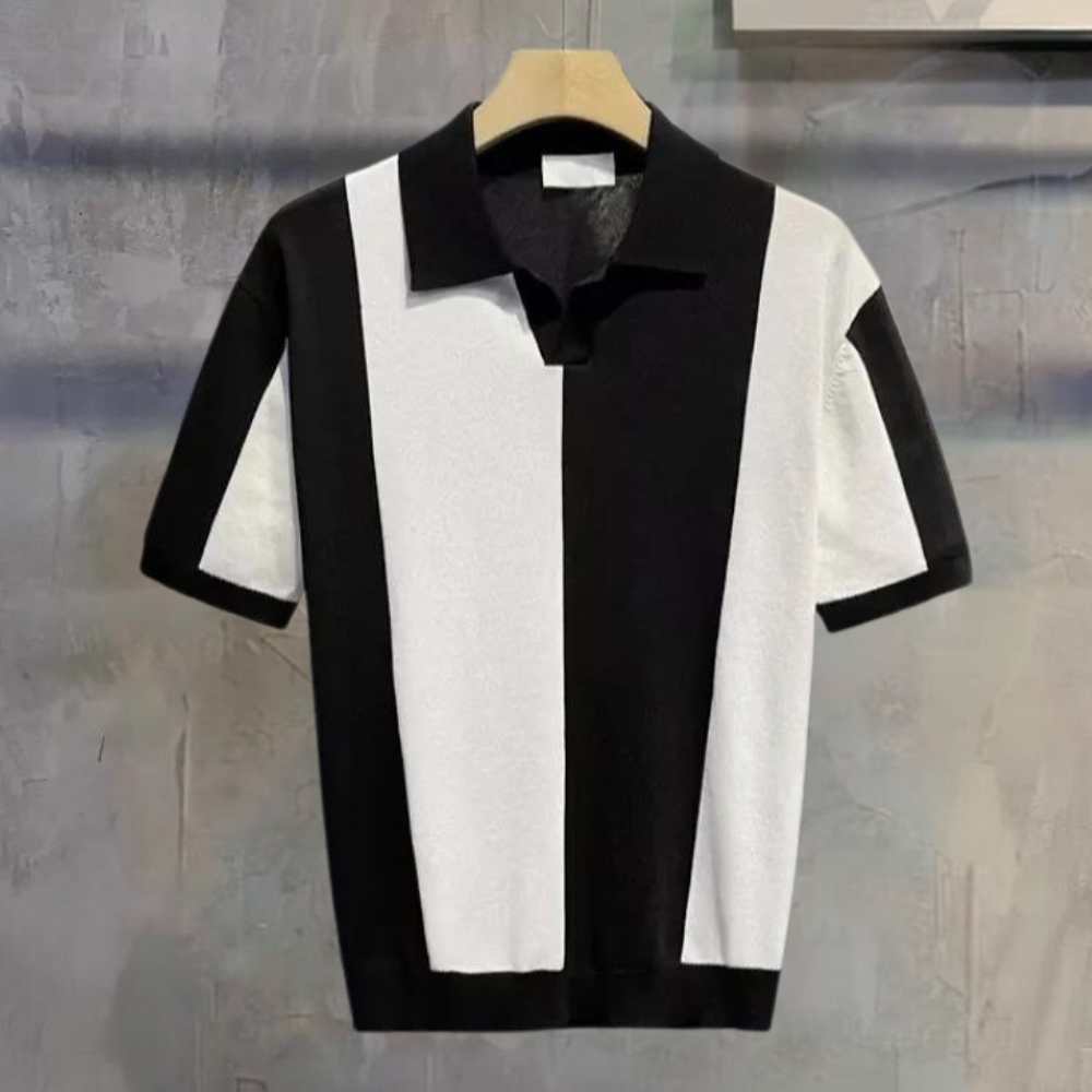 Elegant men's Classic Knit polo shirt - Andrei, perfect for any occasion!