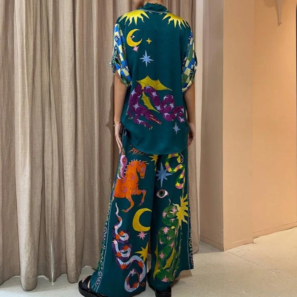 Phenomenal 2-piece women's set - elegant and full of colour from Forina