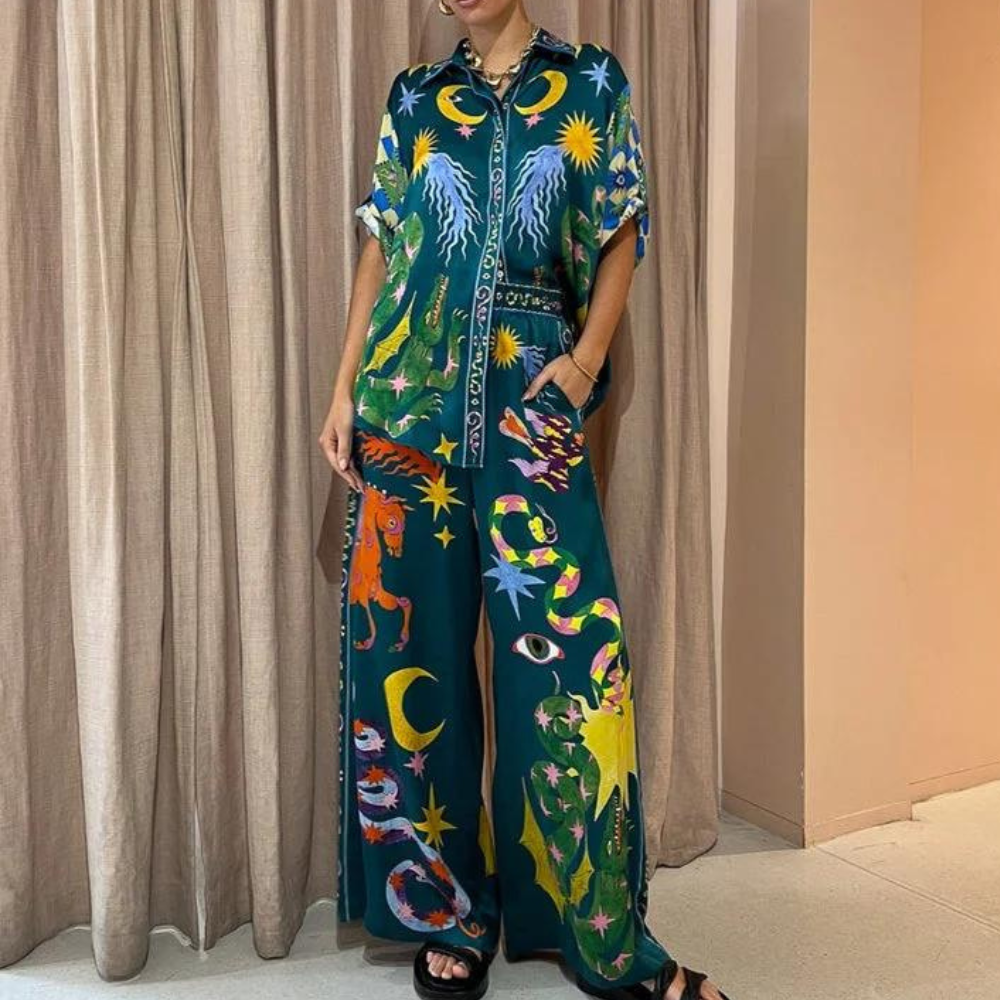 Phenomenal 2-piece women's set - elegant and full of colour from Forina