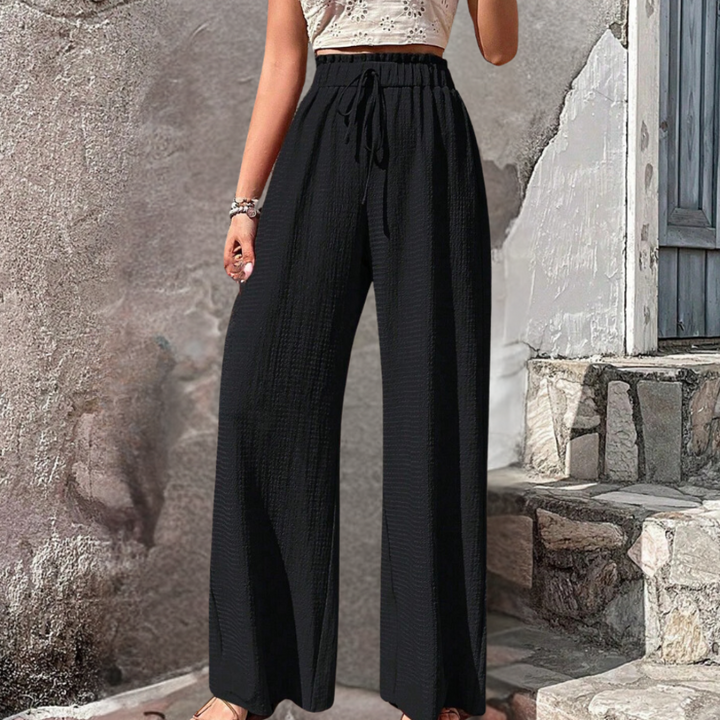Olivia - Elegant women's trousers with fashionable wide legs