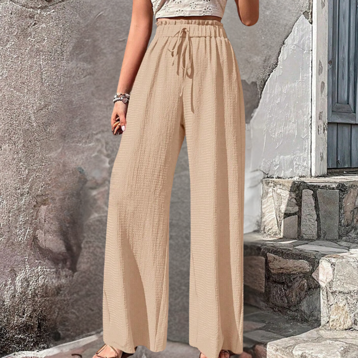 Olivia - Elegant women's trousers with fashionable wide legs