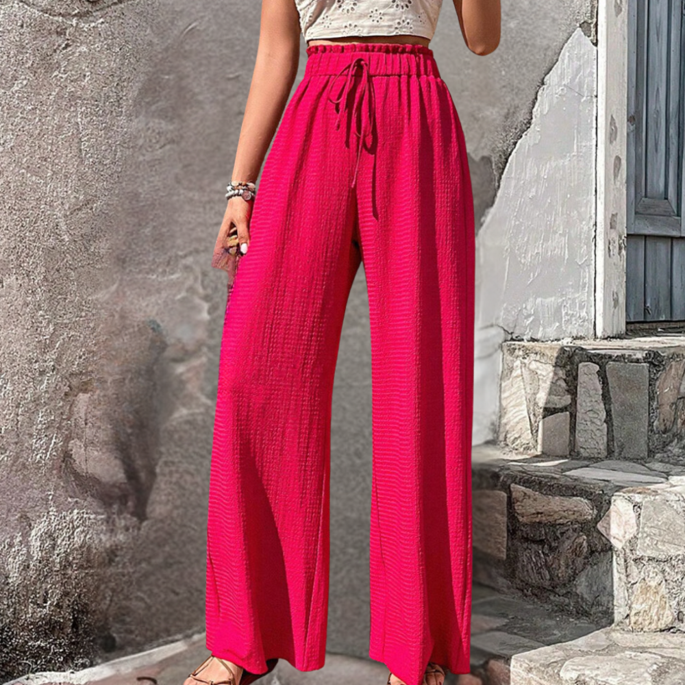 Olivia - Elegant women's trousers with fashionable wide legs