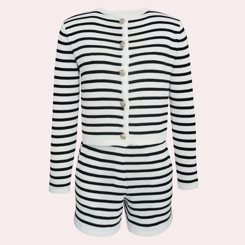 Phenomenal 2-piece Tassa striped set - Elegance at its best!