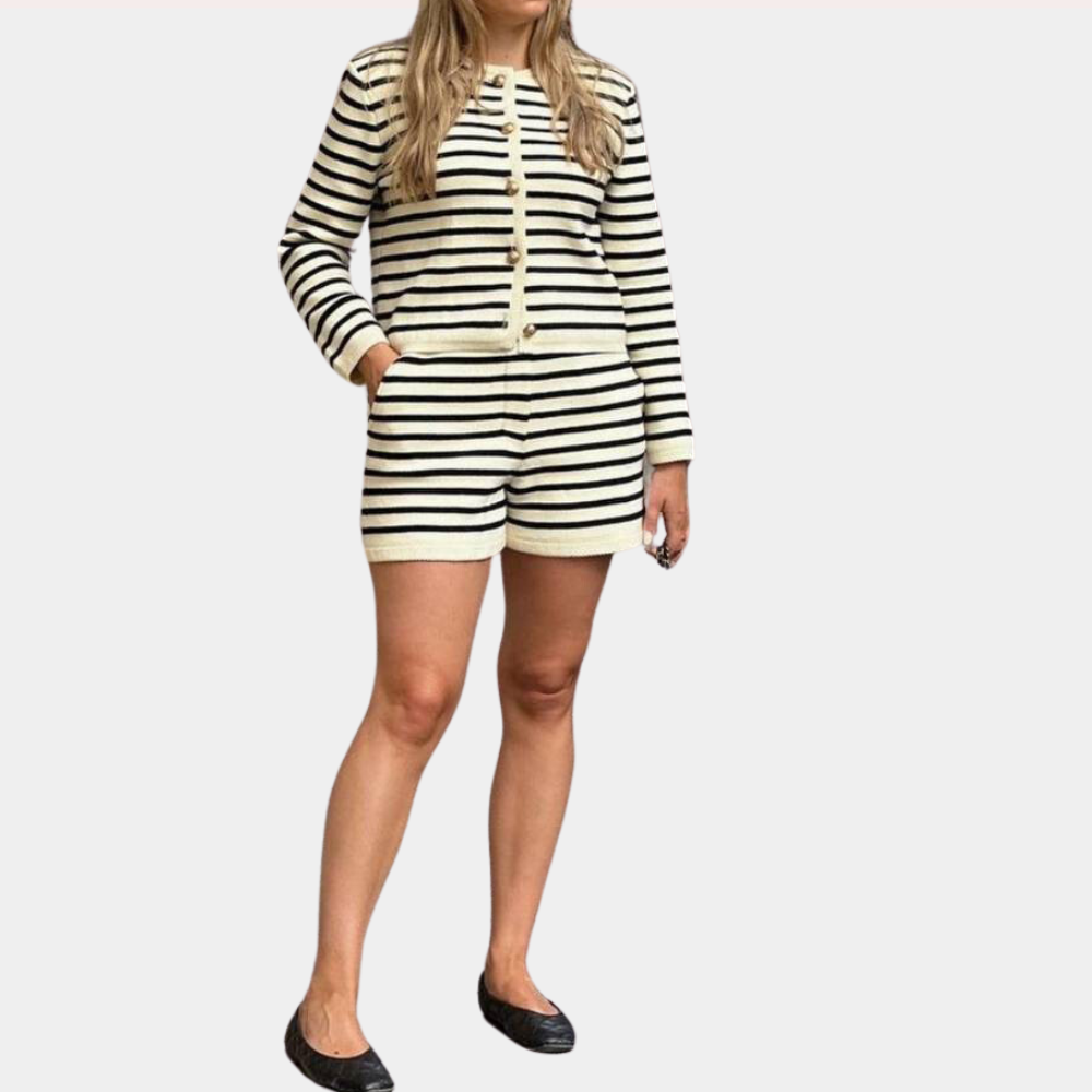 Phenomenal 2-piece Tassa striped set - Elegance at its best!
