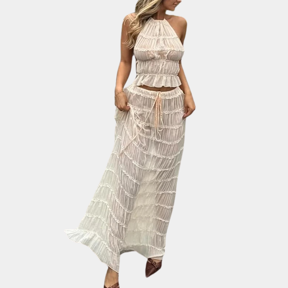 Stylish floral set - 2 elegant accessories for the sophisticated woman