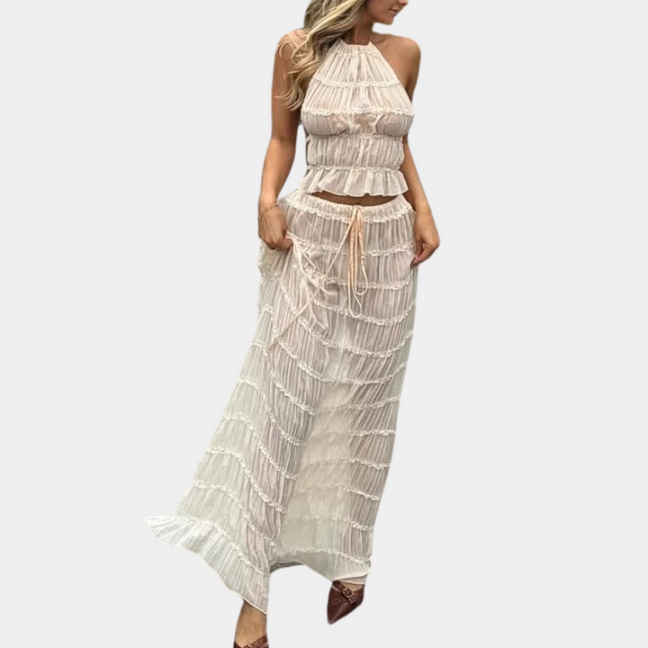 Stylish floral set - 2 elegant accessories for the sophisticated woman