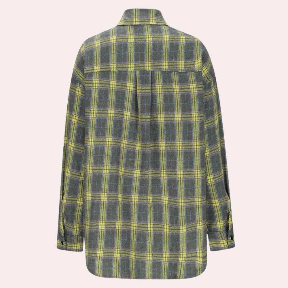 Stylish women's Iryna long sleeve shirt - Exclusive shirt in fashionable check pattern