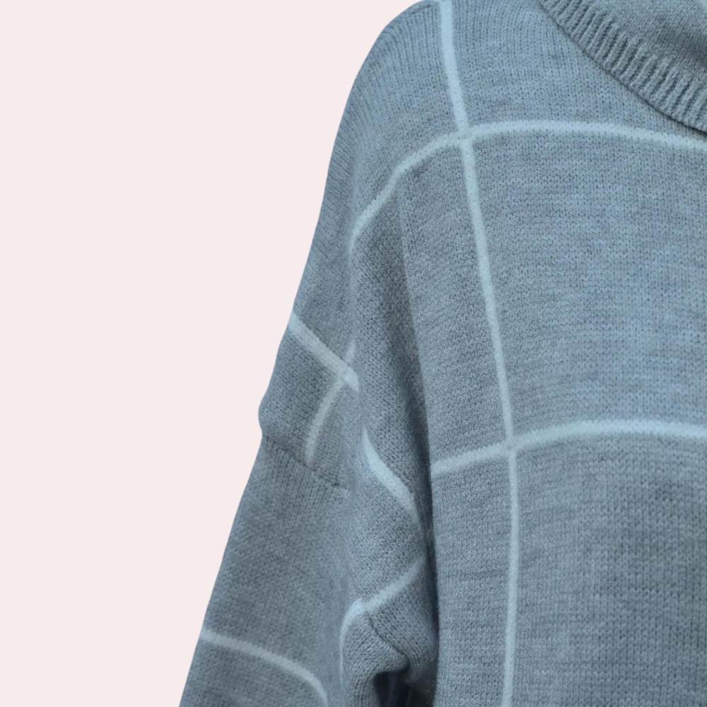 Elda - Fashionable women's jumper in sleek modern check