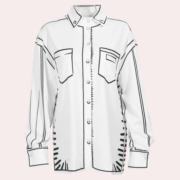 Zenobia - Sophisticated women's long sleeve blouse
