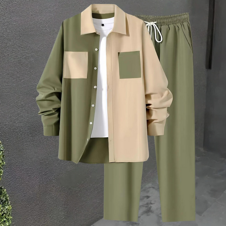 Gabor - Elegant two-piece men's set with fashionable colour block pattern