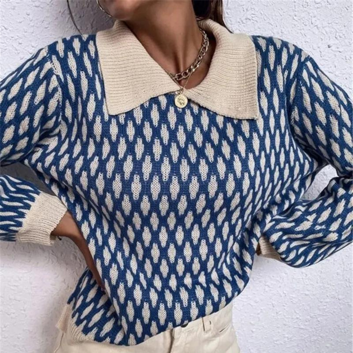 Stylish Bronwen jumper with unique collar details for women