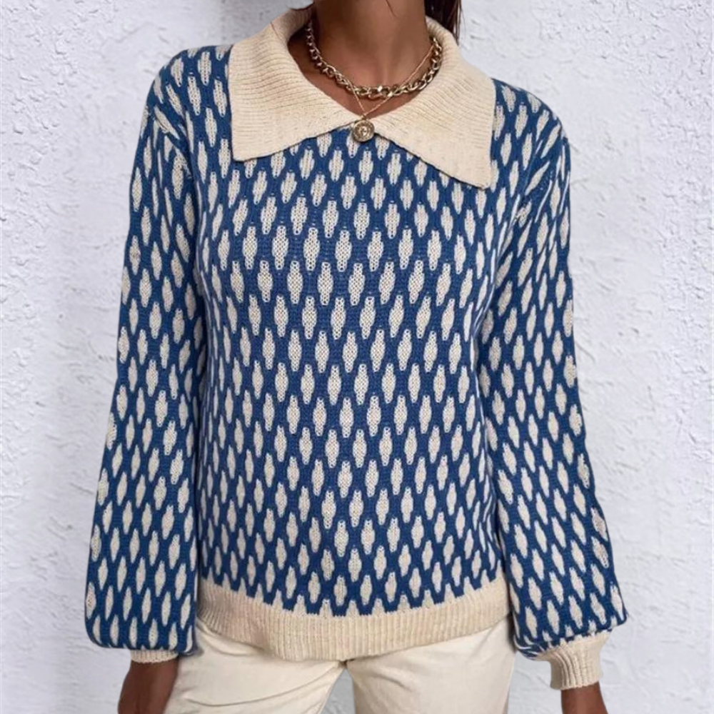 Stylish Bronwen jumper with unique collar details for women