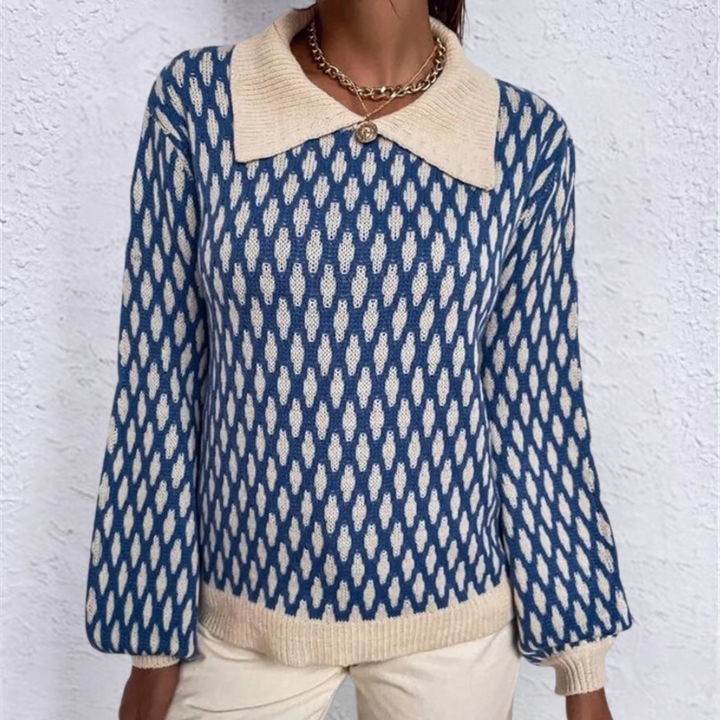 Stylish Bronwen jumper with unique collar details for women