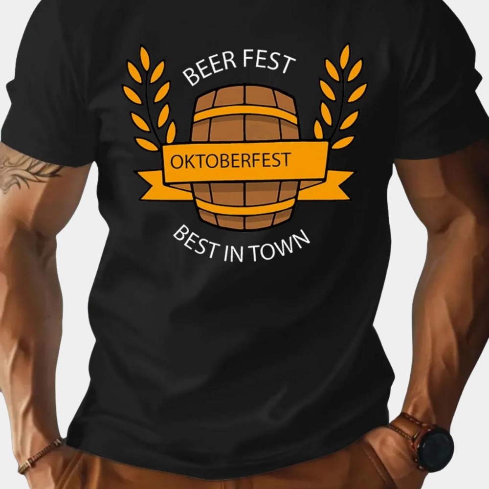 Stilvolles und Bequemes Herren T-Shirt im Oktoberfest-Look von Aleksei!