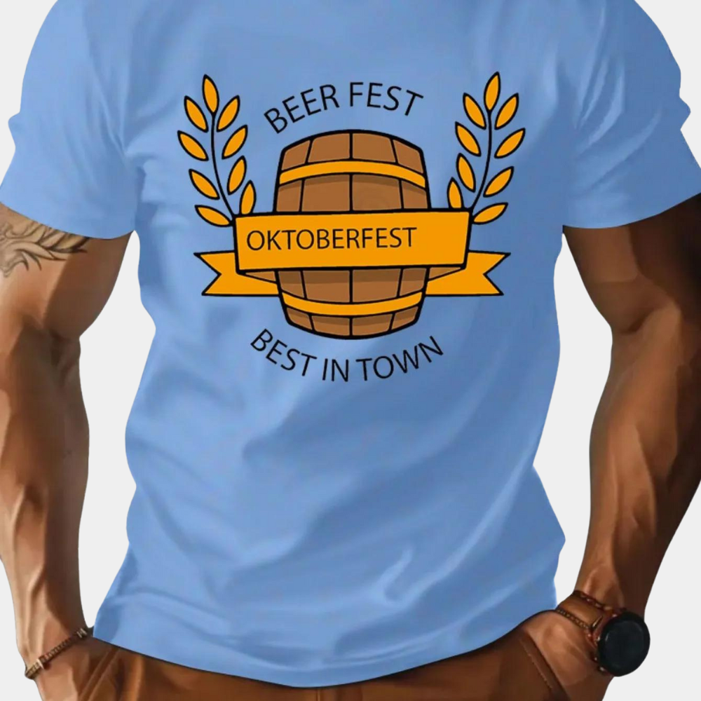 Stilvolles und Bequemes Herren T-Shirt im Oktoberfest-Look von Aleksei!