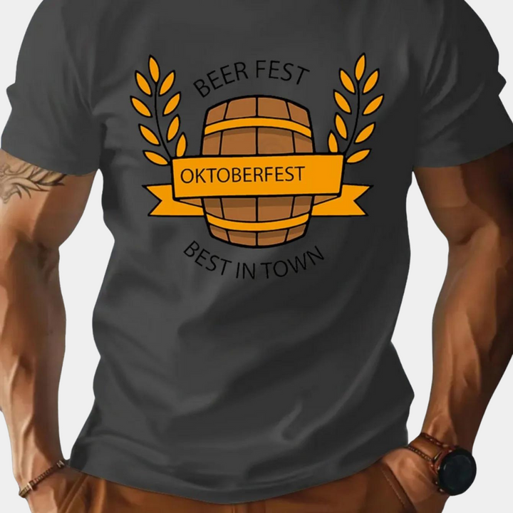 Stilvolles und Bequemes Herren T-Shirt im Oktoberfest-Look von Aleksei!