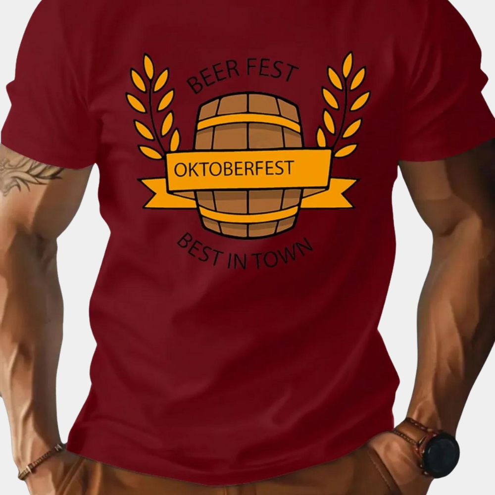 Stilvolles und Bequemes Herren T-Shirt im Oktoberfest-Look von Aleksei!